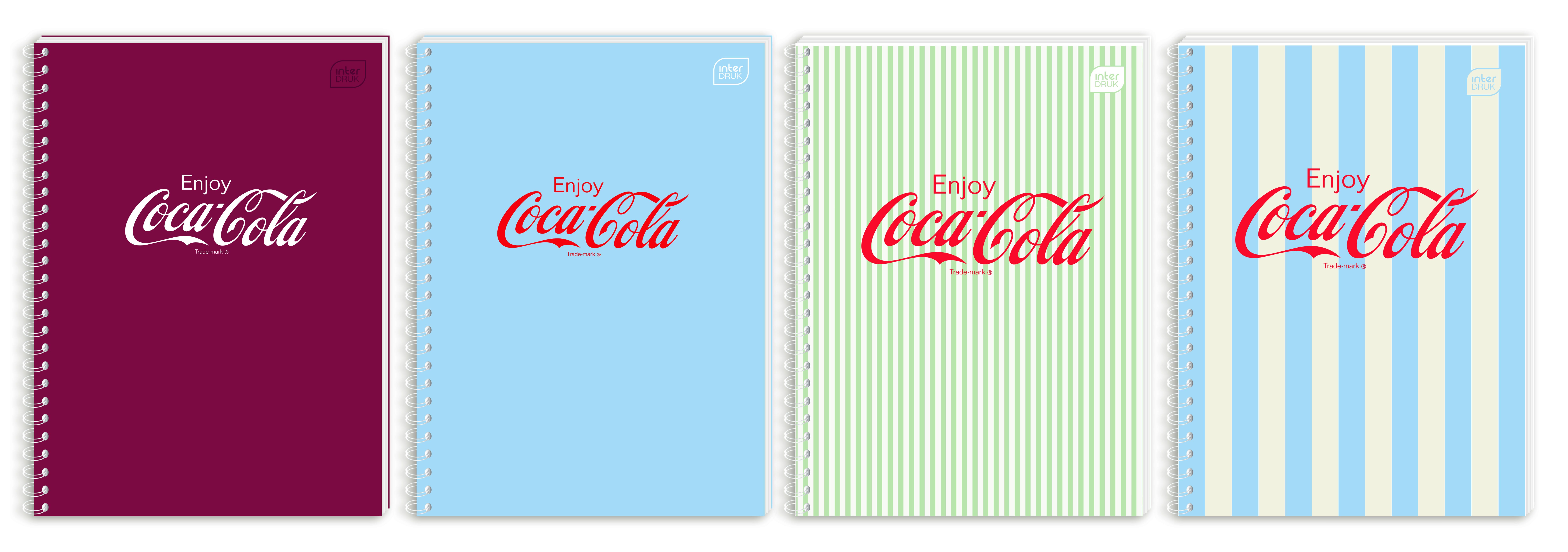 Kołozeszyt (kołobrulion) Interdruk COCA COLA SOFT TOUCH A6 80k. 70g krata