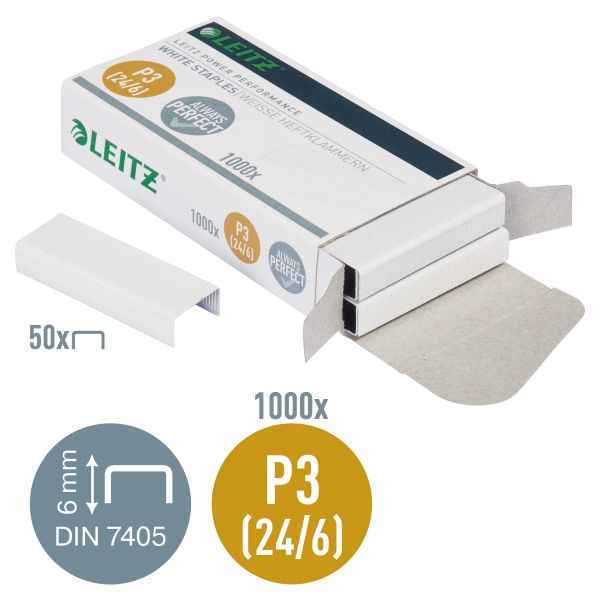 Zszywki 24/6 Power Performance 1000 szt Leitz (55540000)