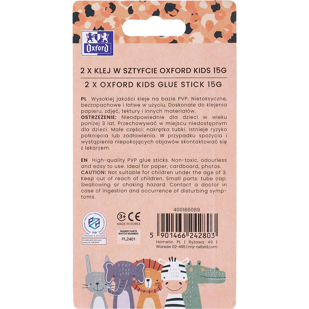 Klej w sztyfcie Oxford Kids 2 pak 15g (400186089)