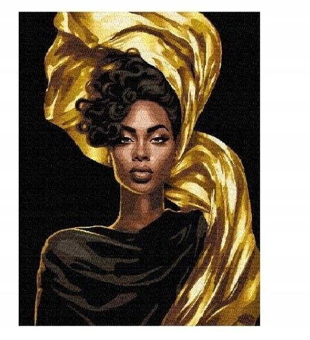 Kolorowanka malowanie po numerach  czarne płótno złota elegancja Artea (801024938)