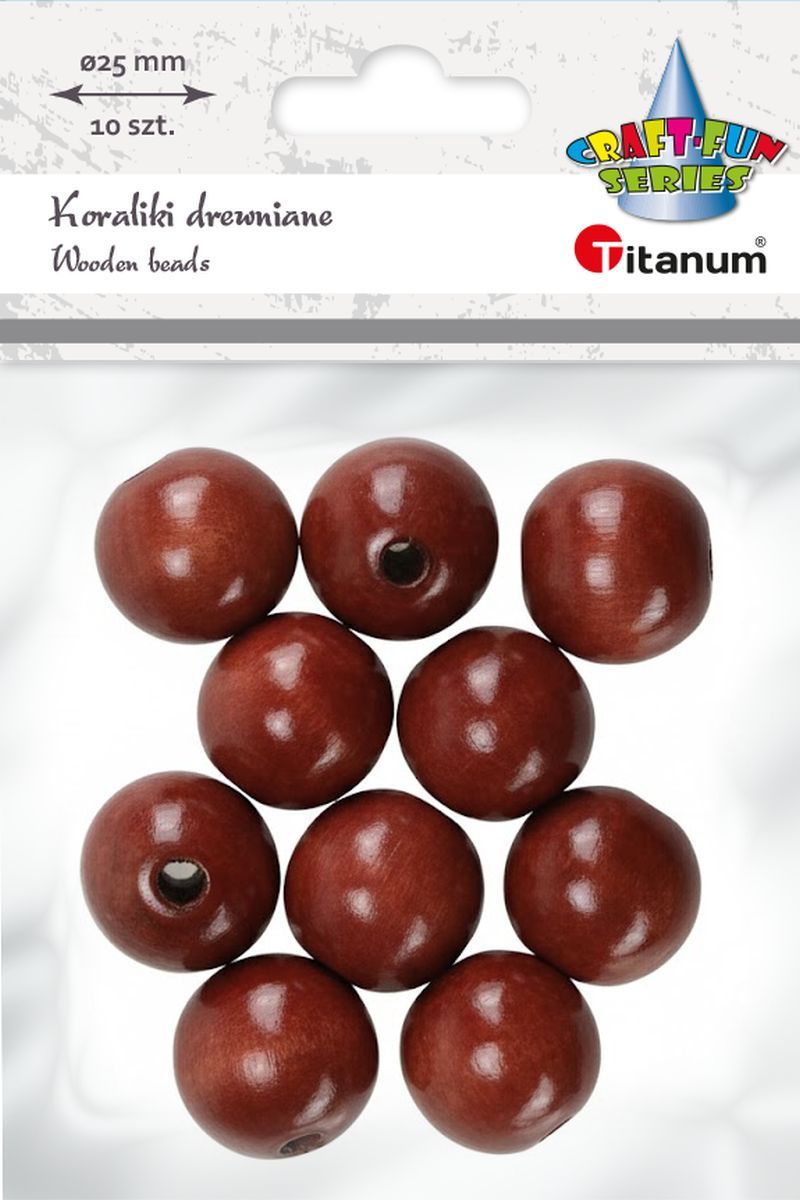 Ozdoba drewniana Craft-Fun Series Korale drewniane w kolorze ciemnobrązowym Titanum (25KBZ004)