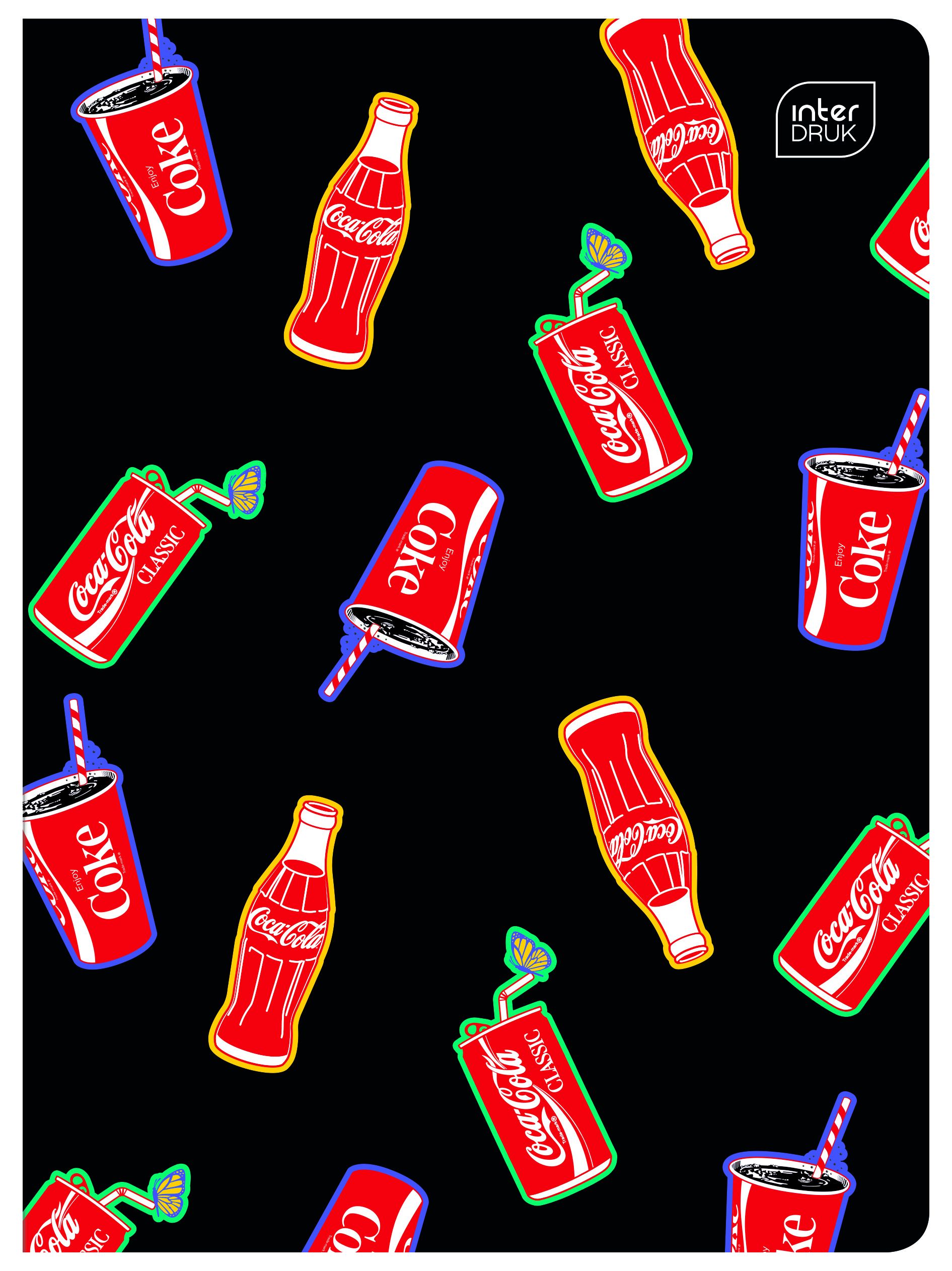 Zeszyt Interdruk COCA COLA MAT+UV A5 32k. 70g krata
