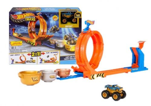 Tor wyścigowy Hot Wheels City pętla skok po trofeum (JBX64)