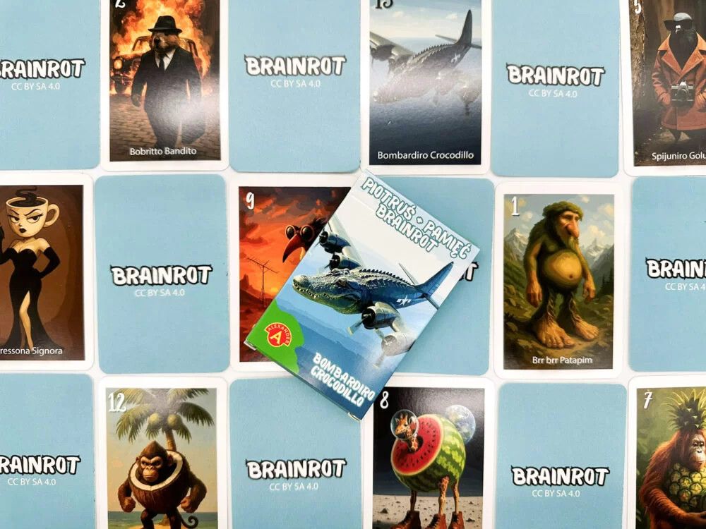 Karty Alexander Piotruś Brainrot Bombardiro Crocodillo 25 sztuk