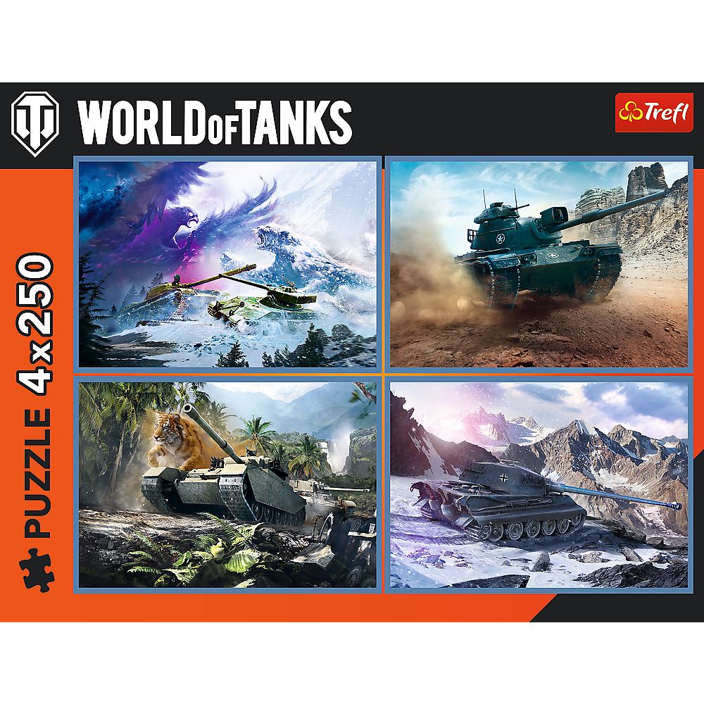 Puzzle Wielka bitwa czołgów 4x250 el. Trefl (13347)