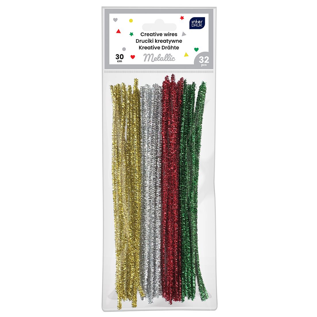 Drucik METALIC kolor: mix 300mm 32 szt Interdruk (30cm 32 szt)