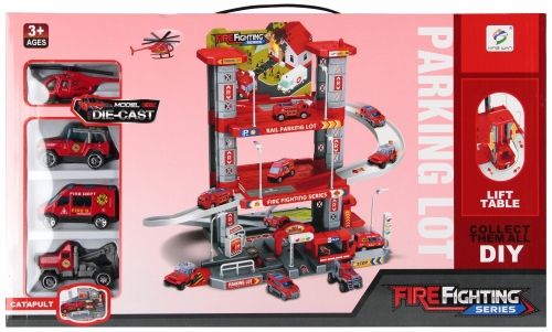 Parking samochodowy Straż pożarna z akcesoriami metalowy Mega Creative (569339)