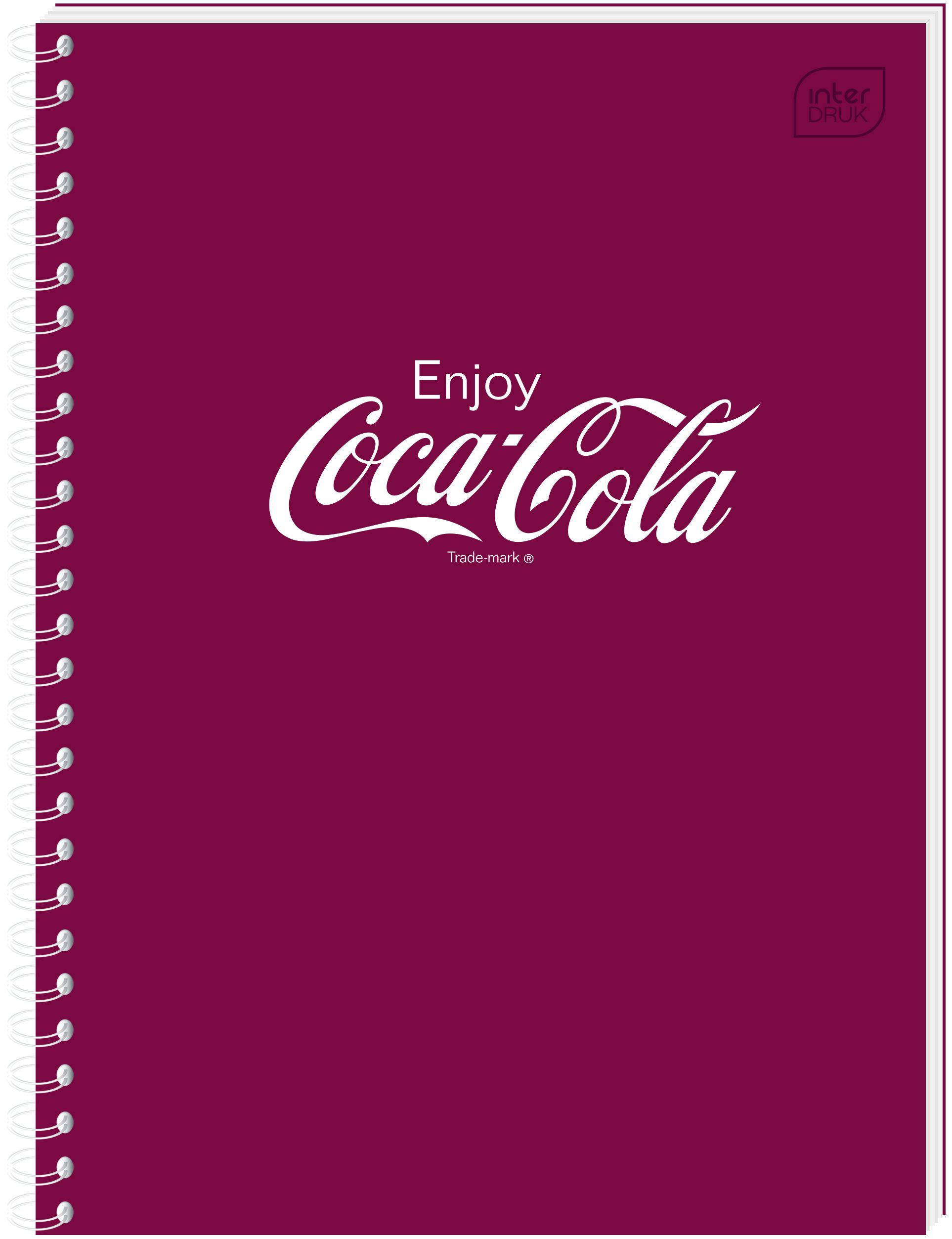 Kołozeszyt (kołobrulion) Interdruk COCA COLA SOFT TOUCH A6 80k. 70g krata