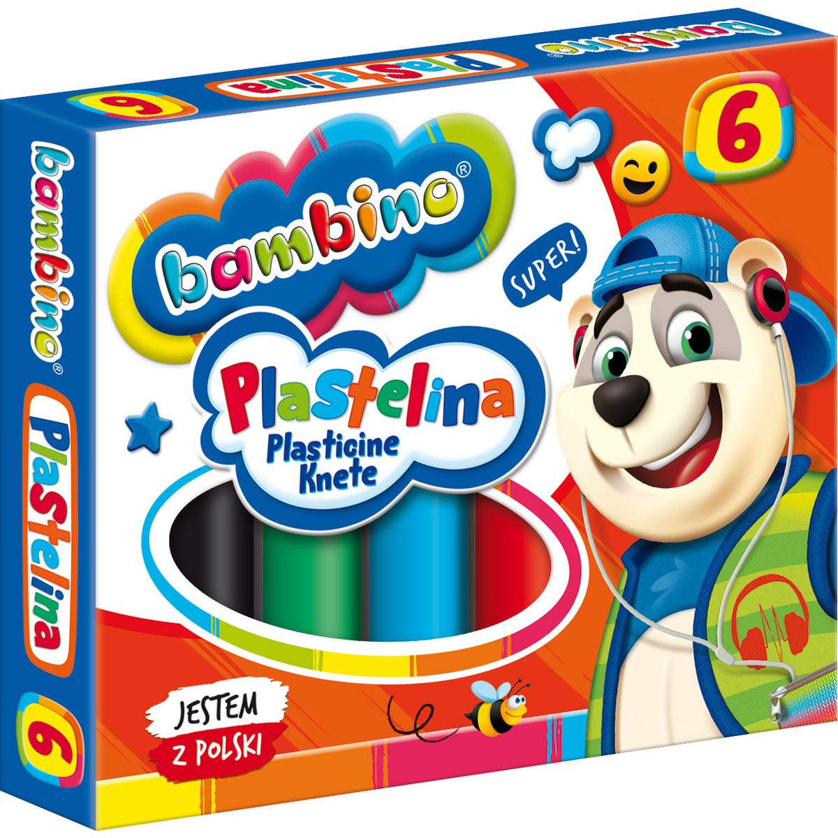 Plastelina 6 kol. BAMBINO mix St.Majewski