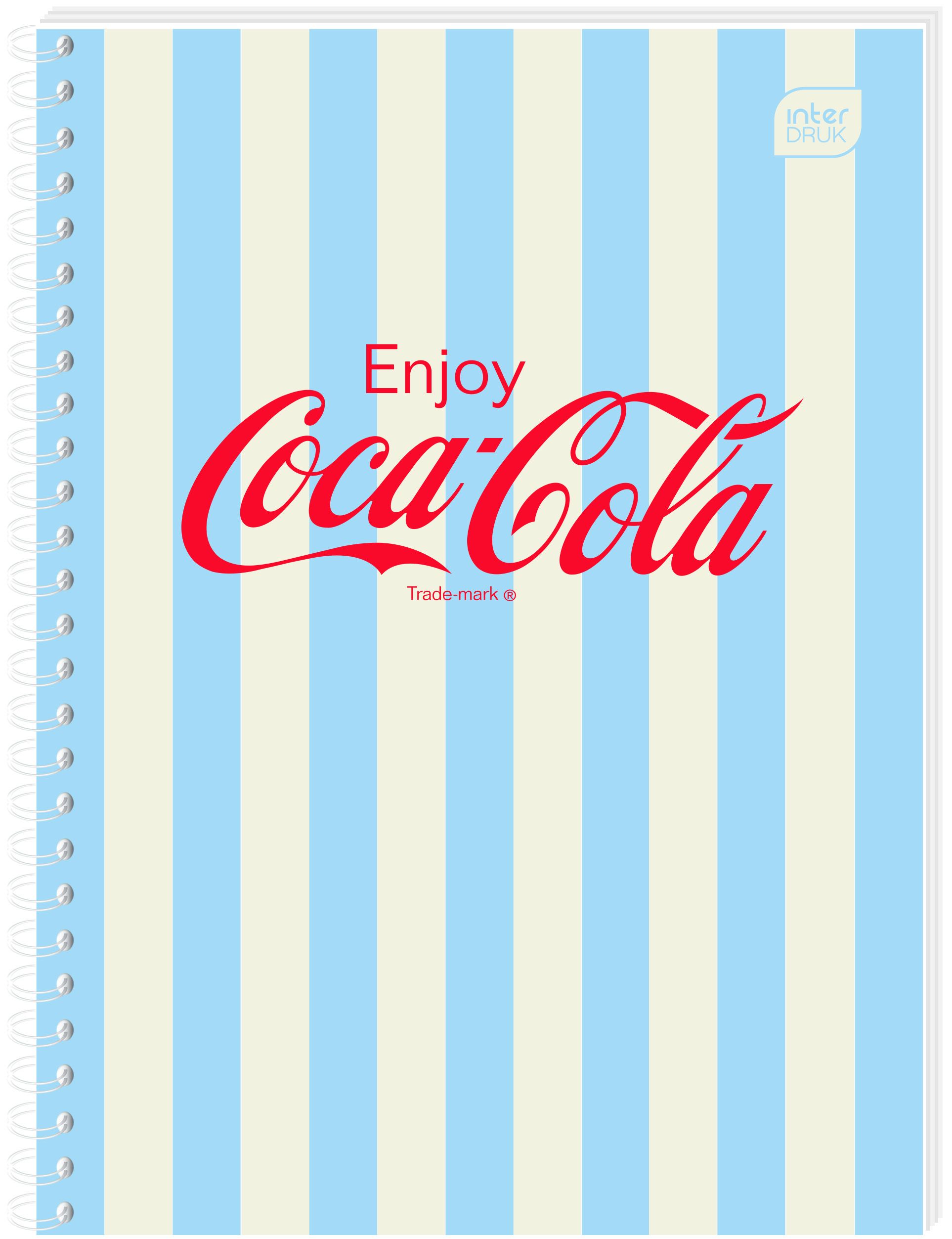 Kołozeszyt (kołobrulion) Interdruk COCA COLA SOFT TOUCH A6 80k. 70g krata
