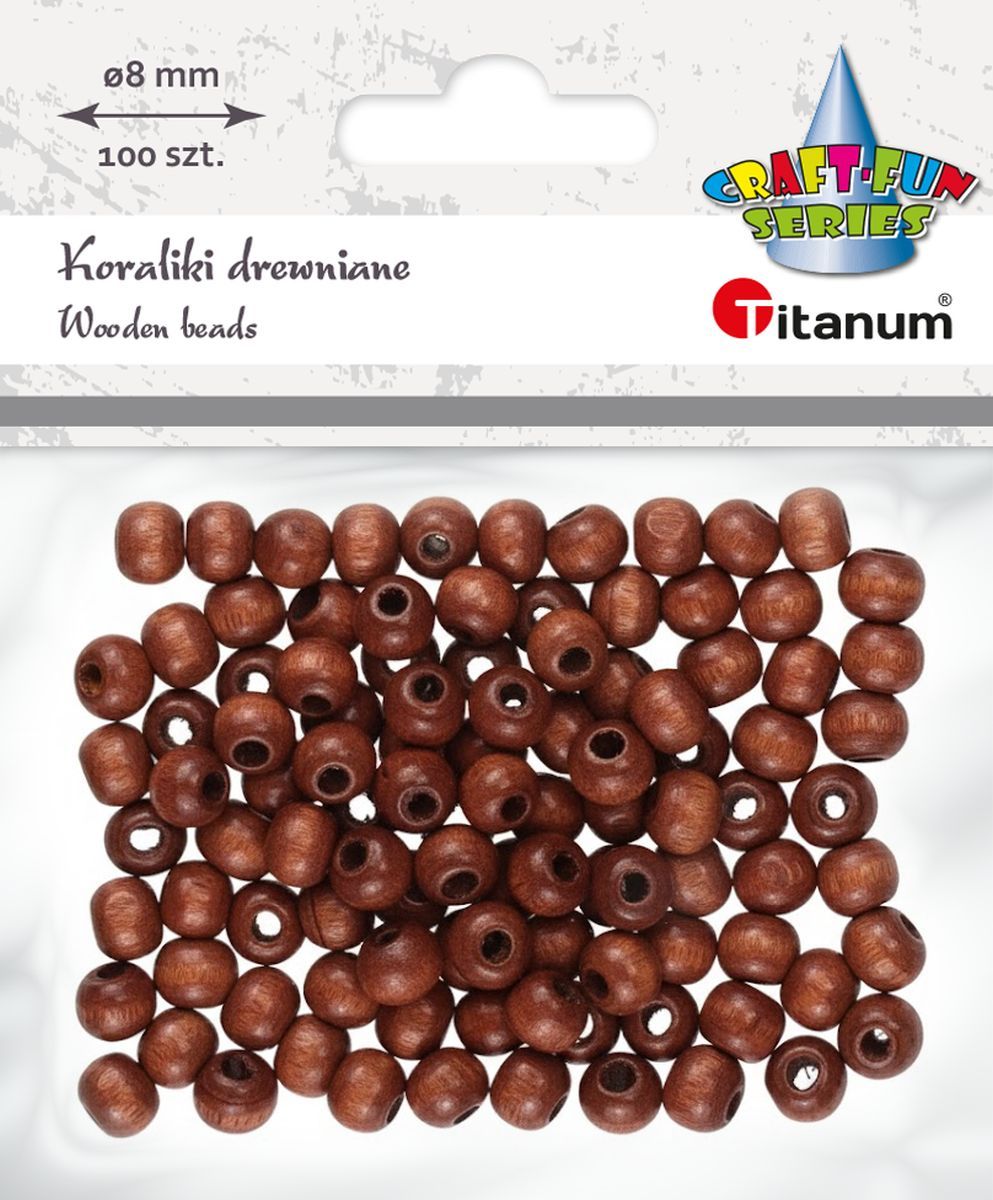 Ozdoba drewniana Craft-Fun Series Korale drewniane w kolorze ciemnobrązowym Titanum (25KBZ001)