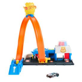 Tor wyścigowy Hot Wheels City Posterunek policji (JBM71)