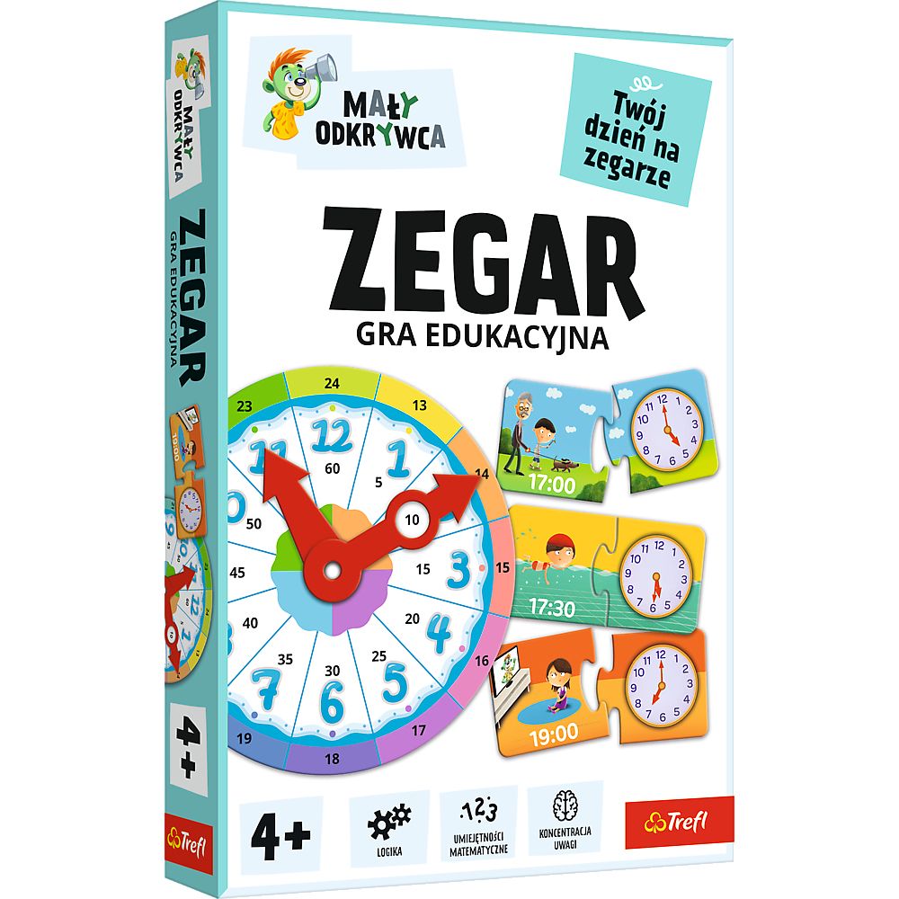 Gra edukacyjna Trefliki Mały odkrywca Gra Zegar Trefl (02809)