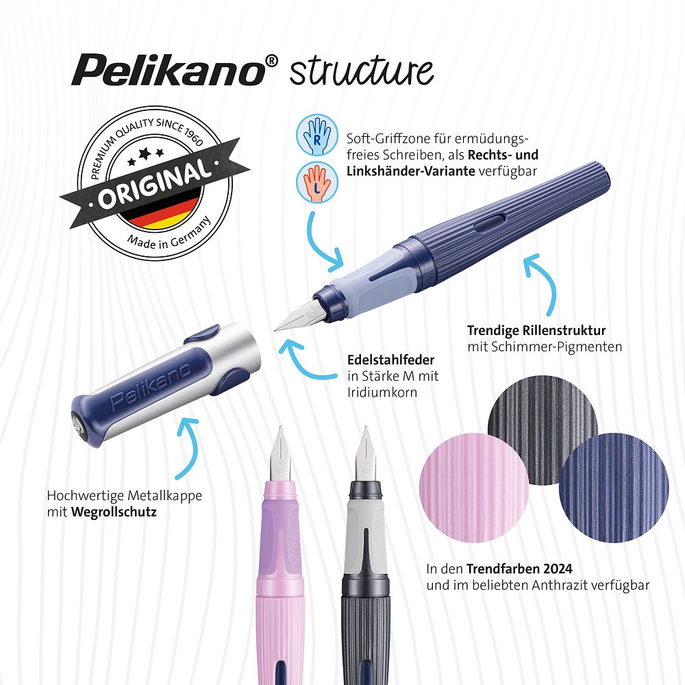 Pióro wieczne Pelikan Pelikano M 524507 szare (300009986)