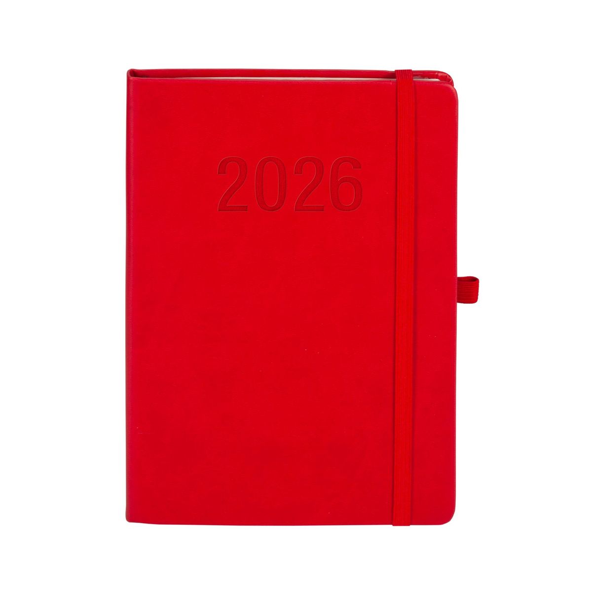 Kalendarz książkowy (terminarz) 2026 MEMOFIX  TDW A5 Antra (CZERWONY)