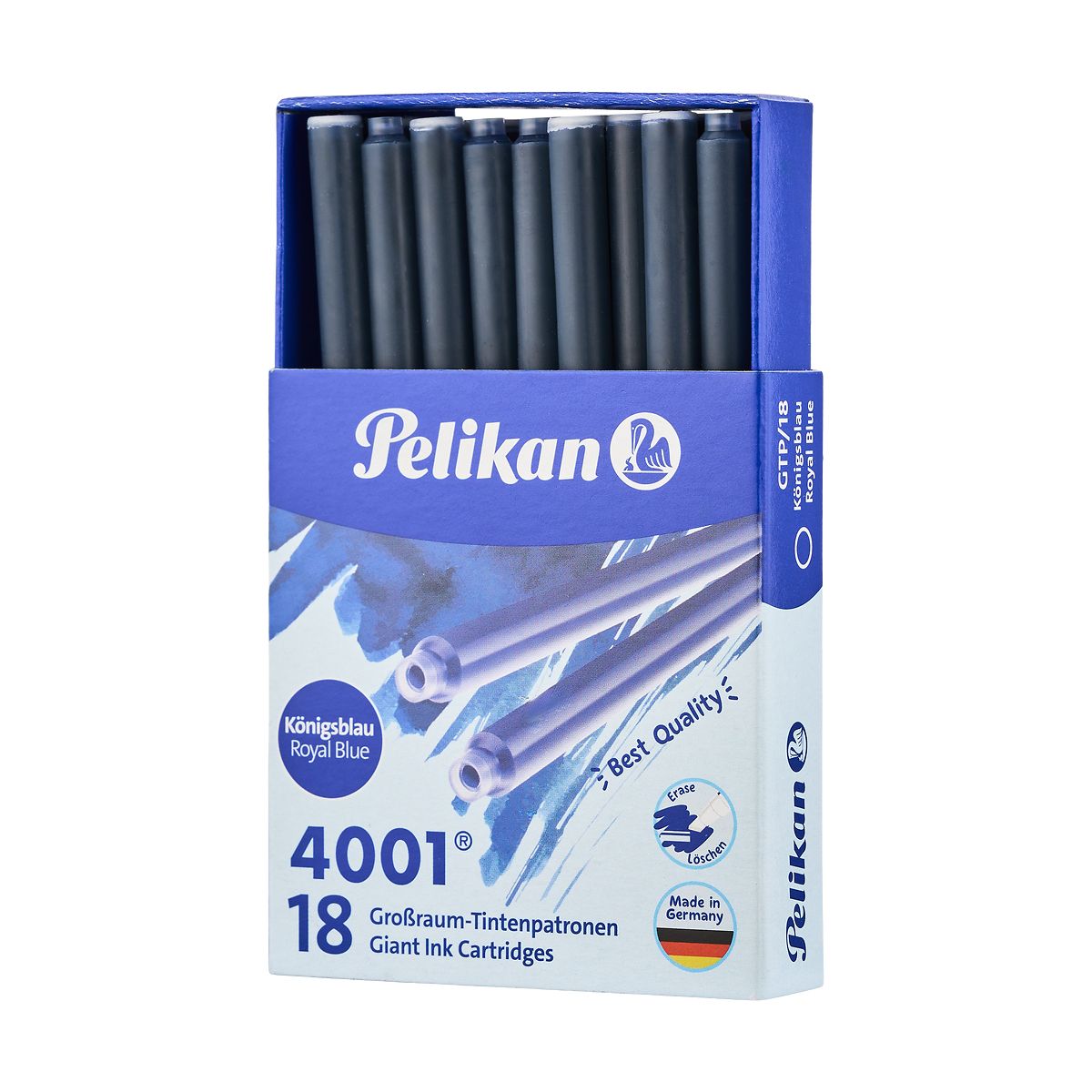 Naboje długie 18 sztuk niebieski Pelikan (300004064)