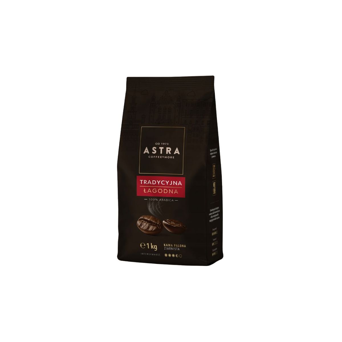 ASTRA ŁAGODNA TRADYCYJNA KAWA ZIARNISTA 1KG
