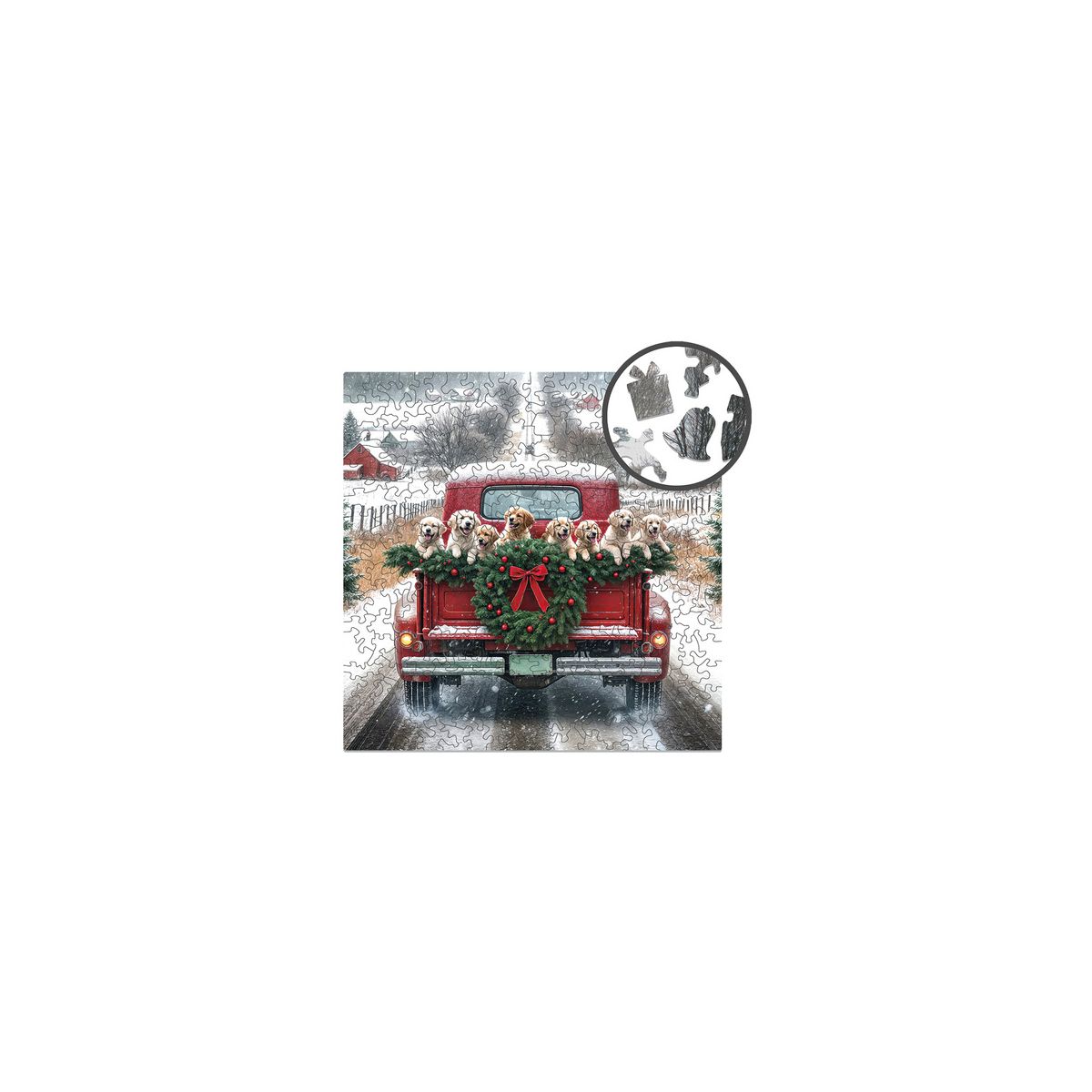 Puzzle Puzzle drewniane – Christmas – Podróżujące psy – 250el. 250 el. Alexander (50943)