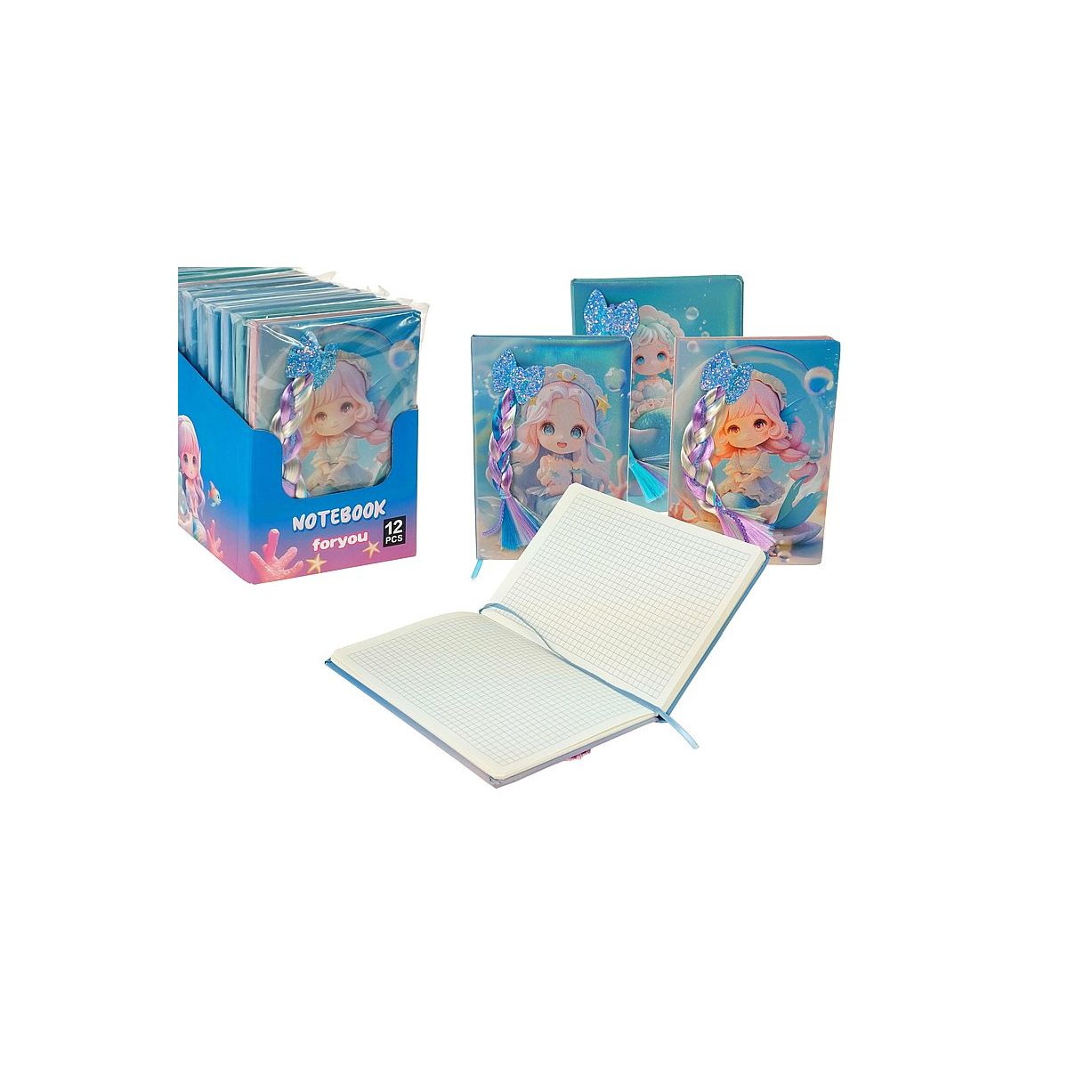 Notes Adar dziewczynka z warkoczem A5 krata [mm:] 210x145 (620803)