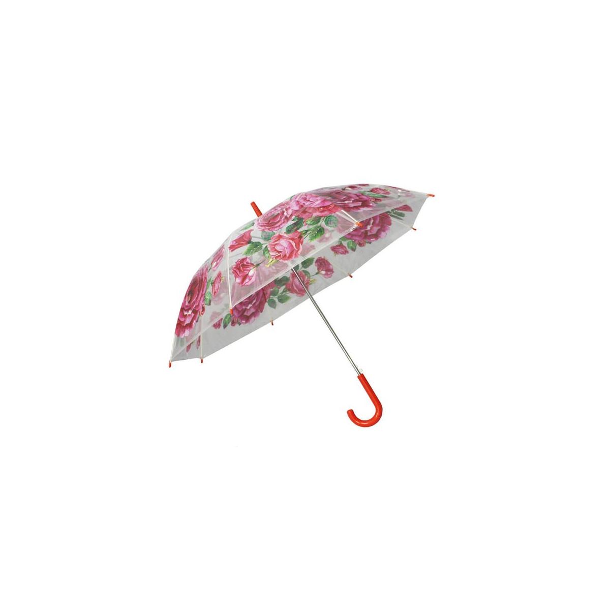 Parasol długa przezroczysta w kwiaty (SDA308)