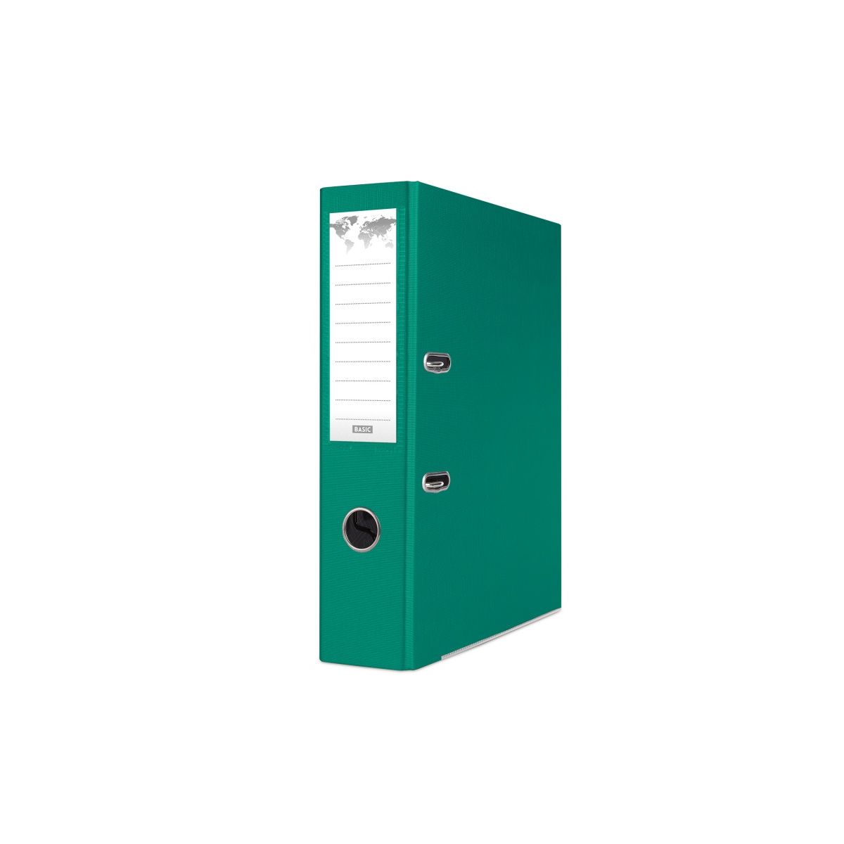 Segregator dźwigniowy Basic z szyną A4 75mm zielony (21024221-02)
