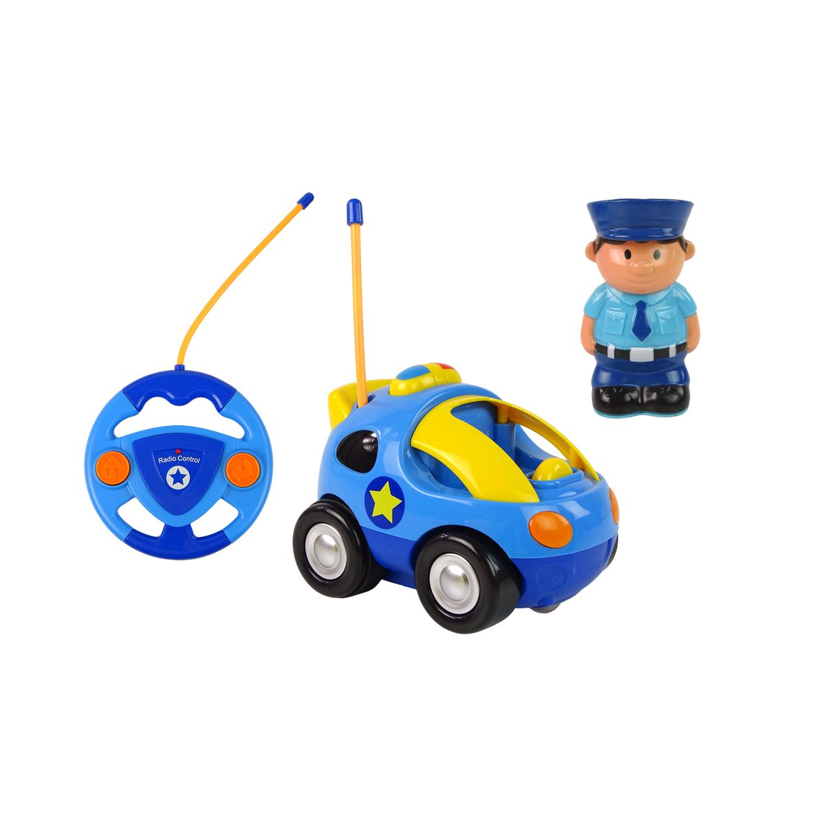 Samochód Auto Dla Malucha Policja Zdalnie Sterowane R/C Światło Dźwięk Lean (14606)