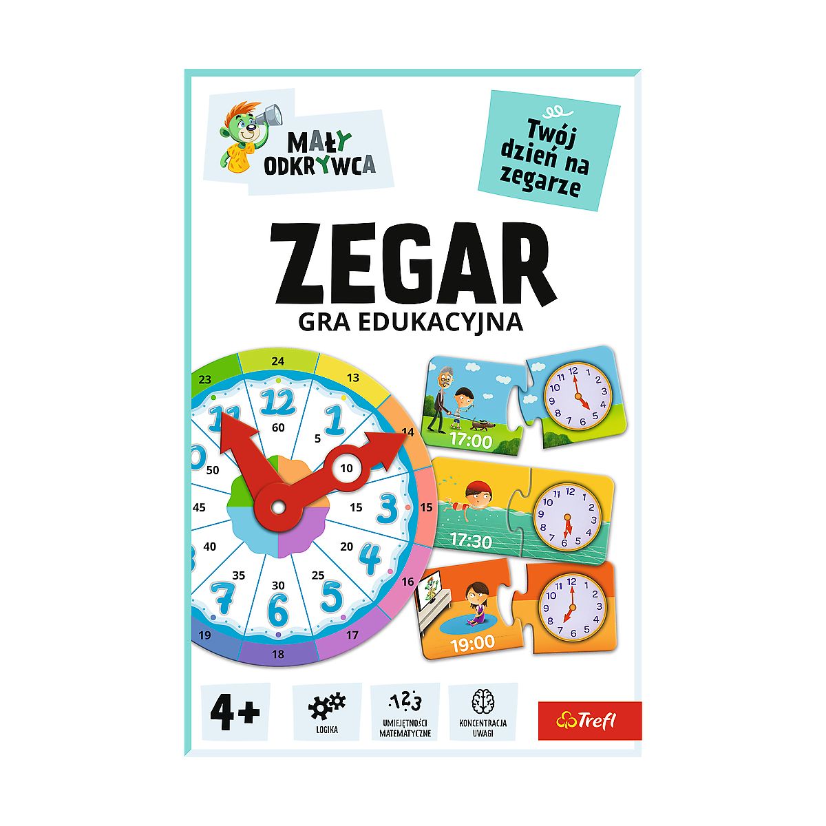 Gra edukacyjna Trefliki Mały odkrywca Gra Zegar Trefl (02809)