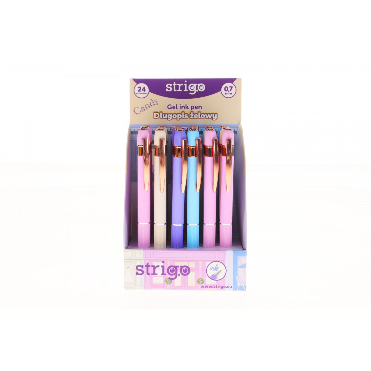 Długopis żelowy Strigo niebieski 0,3mm (SSC388)