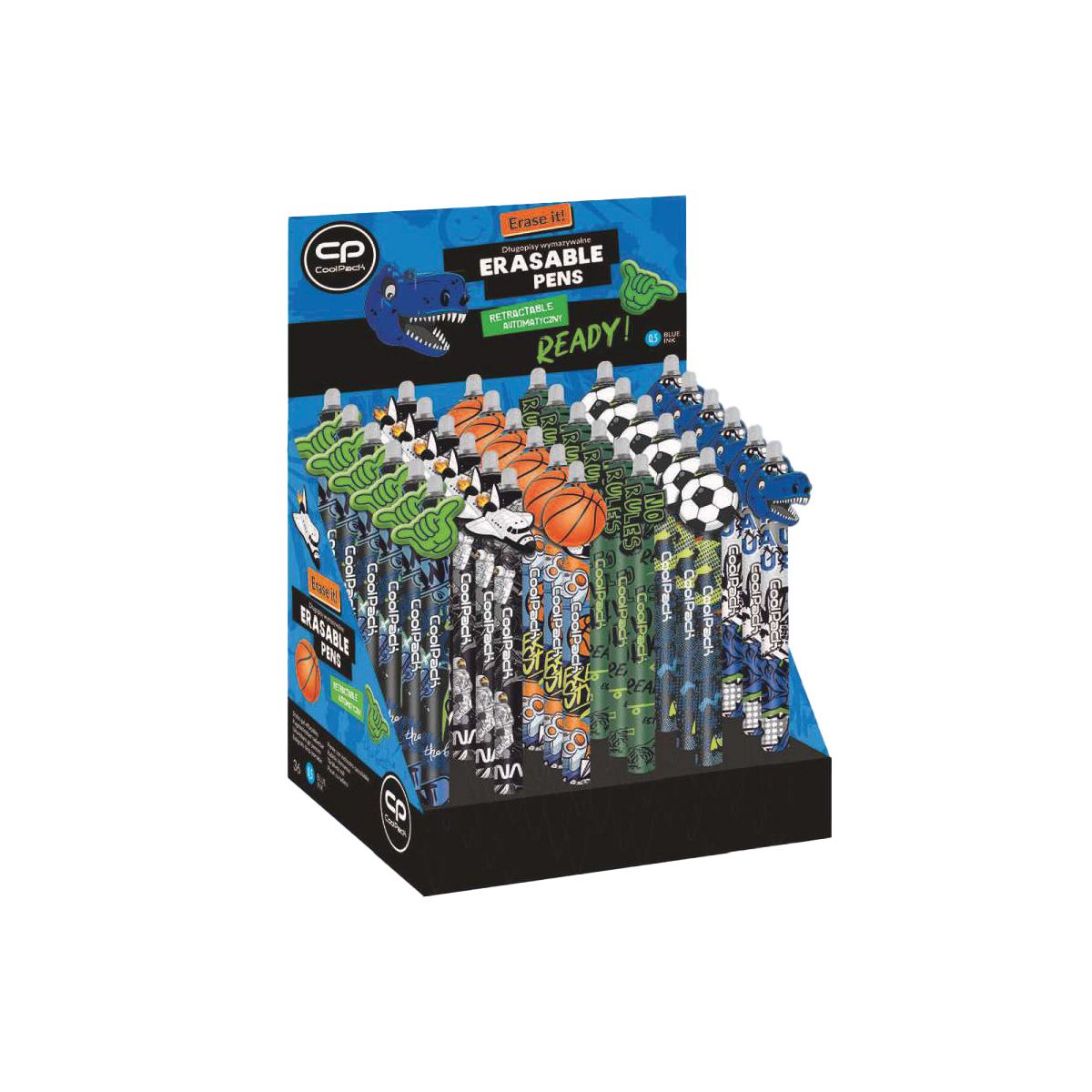 Długopis standardowy Patio Boys wymazywalny niebieski 0,5mm (95338CP)