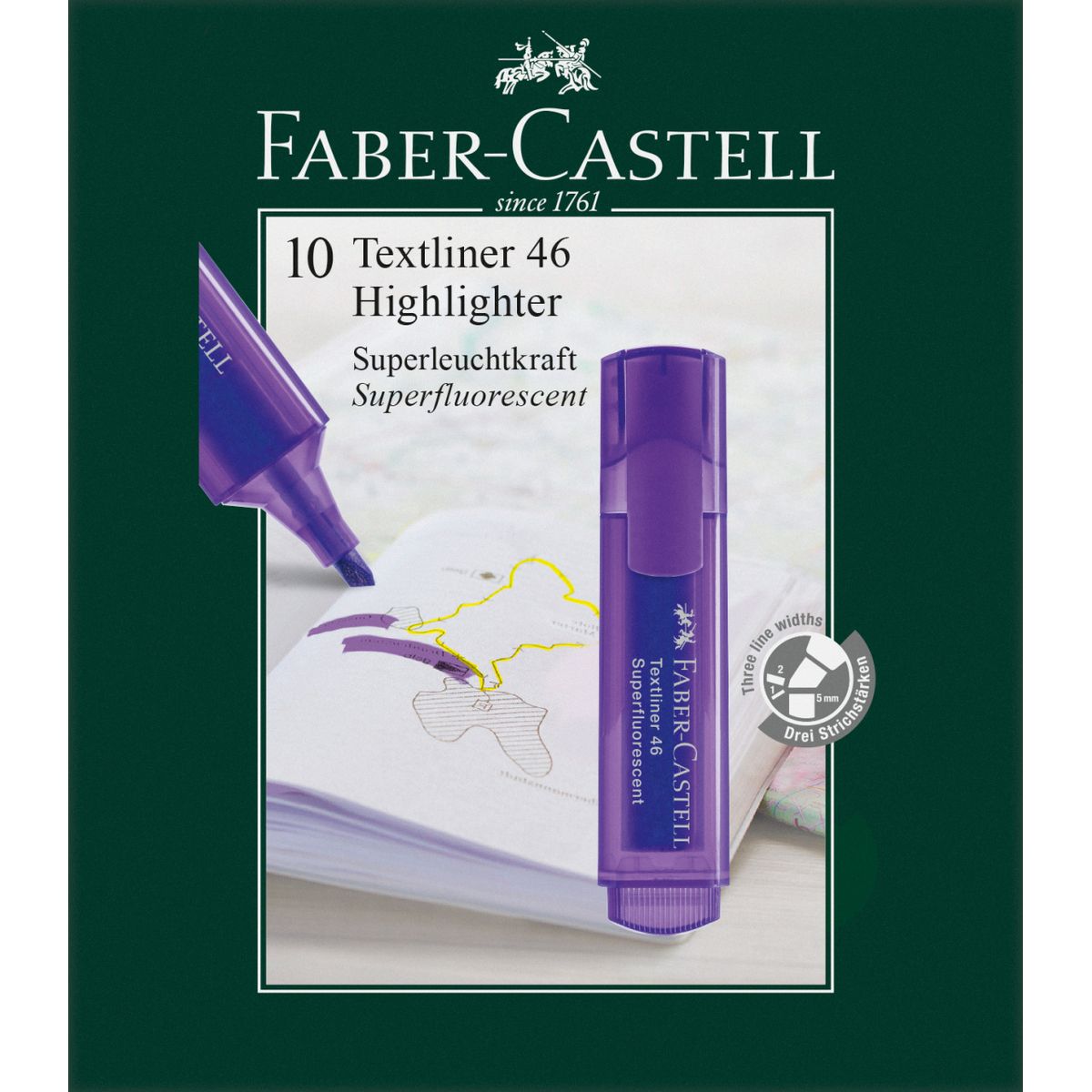Zakreślacz fioletowy Faber Castell (FC154636)