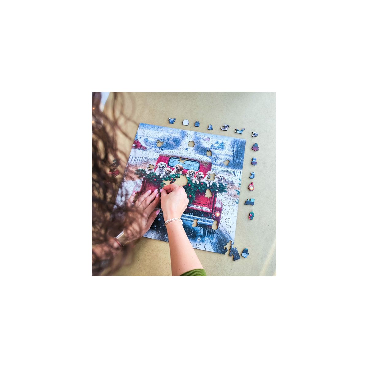 Puzzle Puzzle drewniane – Christmas – Podróżujące psy – 250el. 250 el. Alexander (50943)