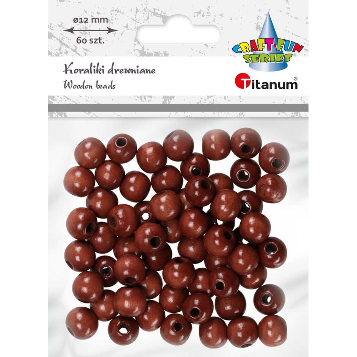 Ozdoba drewniana Craft-Fun Series Korale drewniane w kolorze ciemnobrązowym Titanum (25KBZ002)