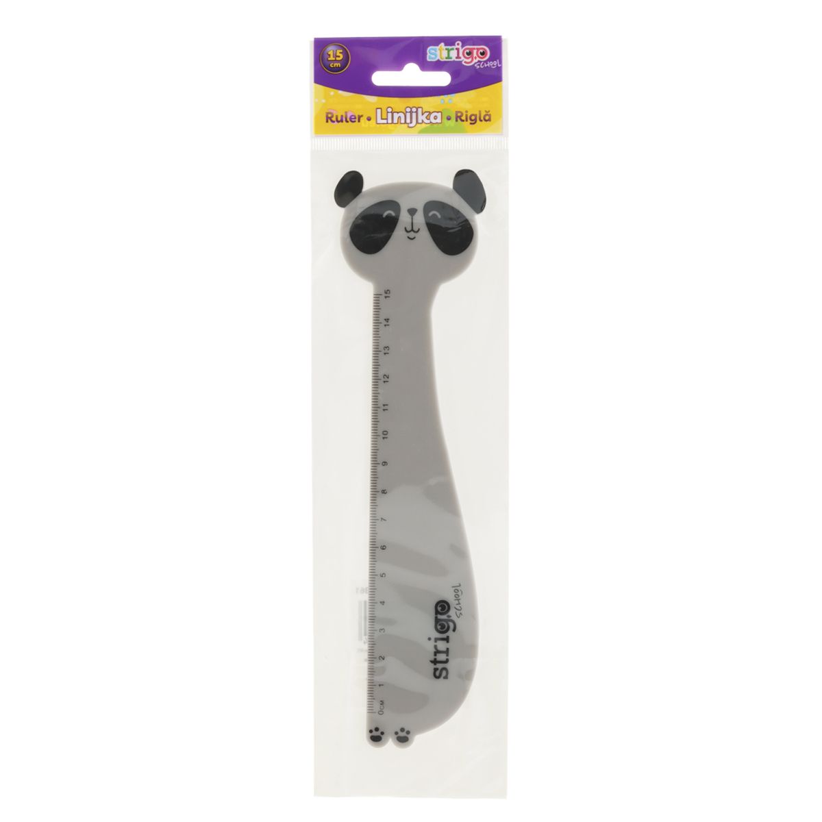Linijka plastikowa Strigo 15 cm PANDA 15cm (SSC361)