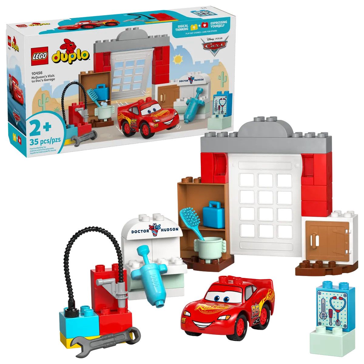 Klocki konstrukcyjne Lego Duplo Wizyta McQueena w warsztacie Wójta (10456)