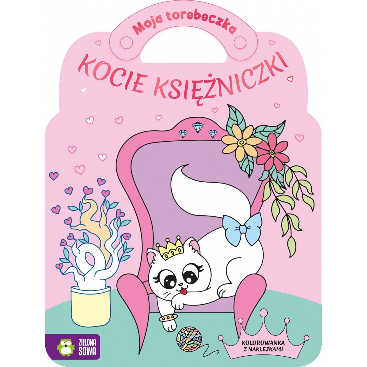 Książeczka edukacyjna Zielona Sowa Moja torebeczka. Kocie księżniczki