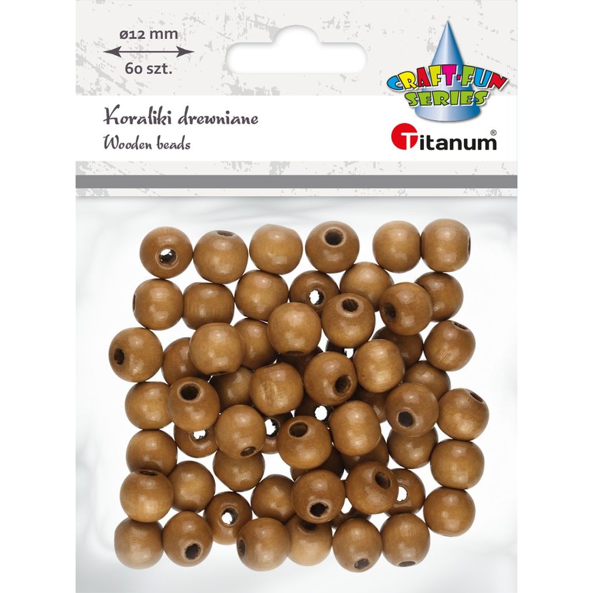 Ozdoba drewniana Craft-Fun Series Korale drewniane w kolorze ciemnobrązowym Titanum (25KBZ006)