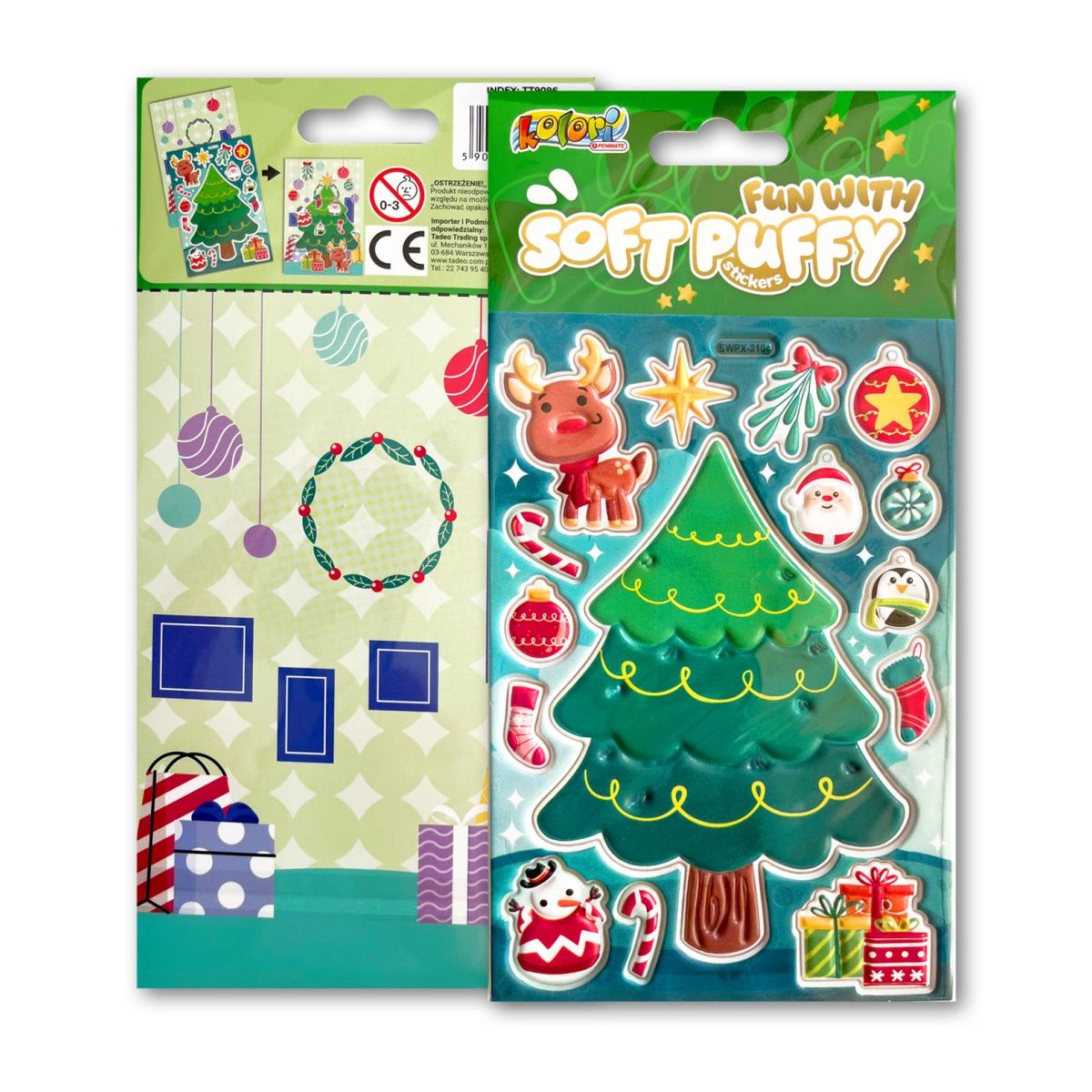 Naklejki świąteczne CHRISTMAS FUN with Christmas Tree TT9096 Penmate (SWPX-2104)