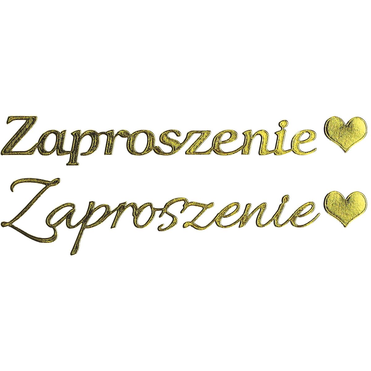 Naklejka (nalepka) Craft-Fun Series Zaproszenie  ZŁOTY KOLOR Titanum
