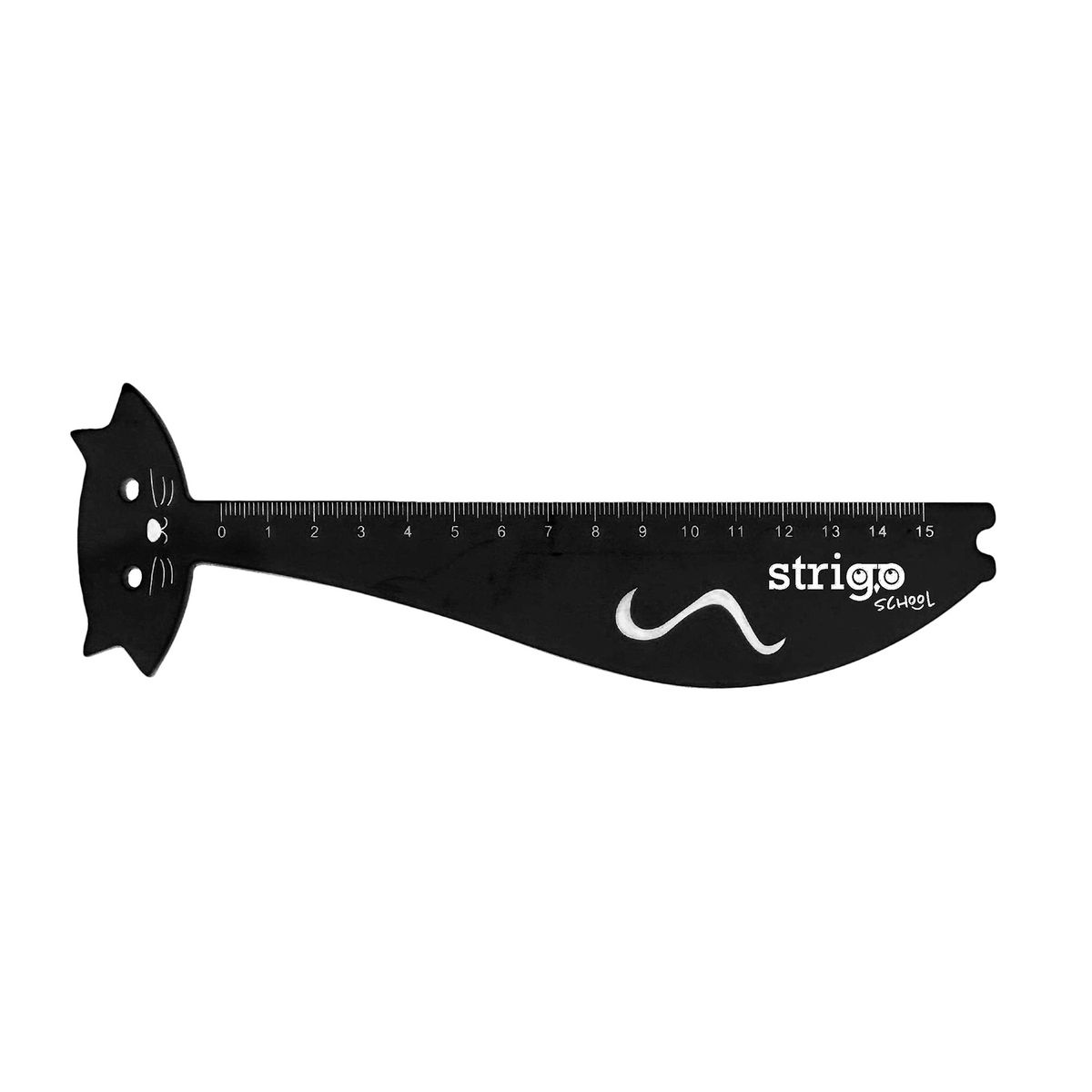 Linijka plastikowa Strigo 15 cm KOTEK 15cm (SSC362)