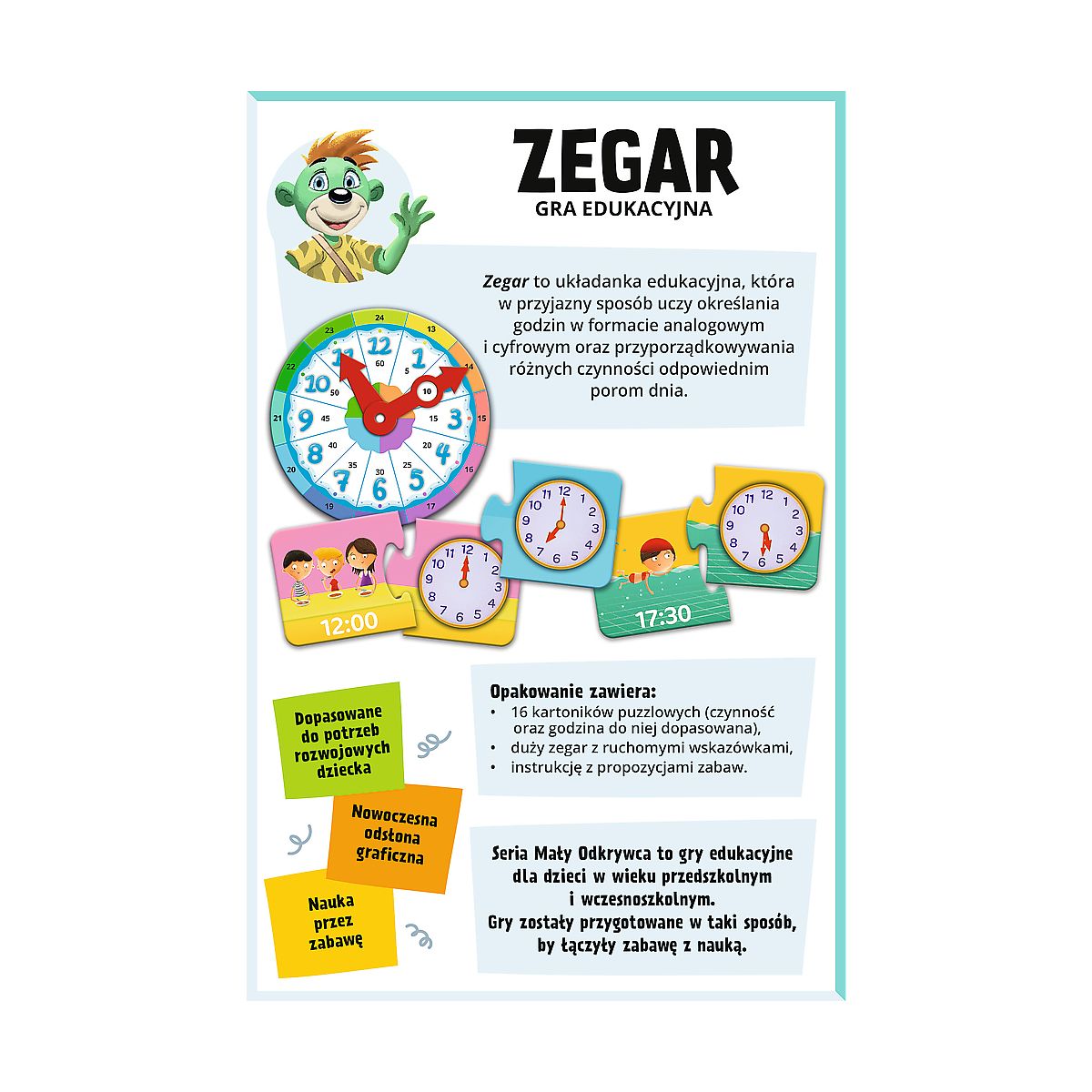 Gra edukacyjna Trefliki Mały odkrywca Gra Zegar Trefl (02809)