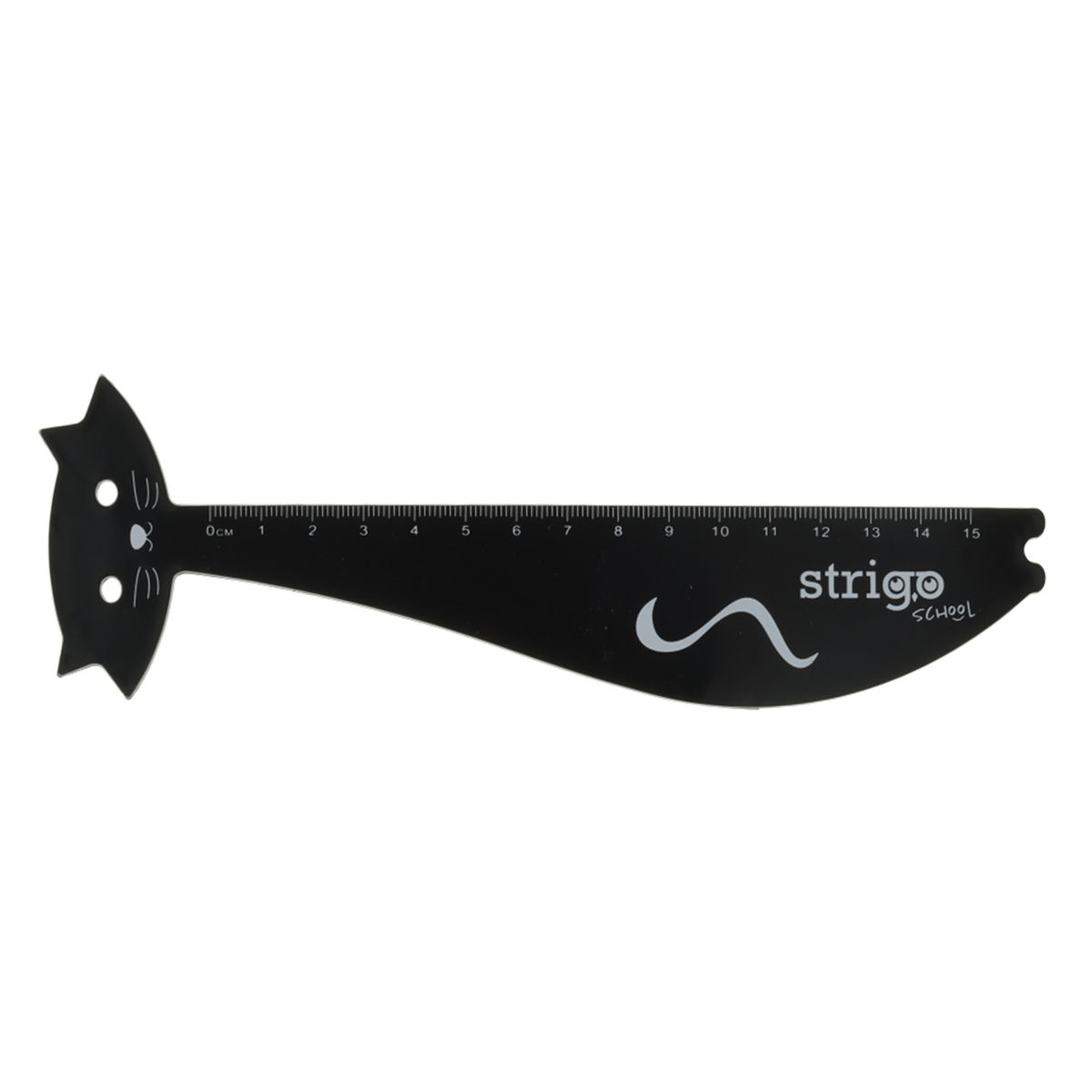 Linijka plastikowa Strigo 15 cm KOTEK 15cm (SSC362)