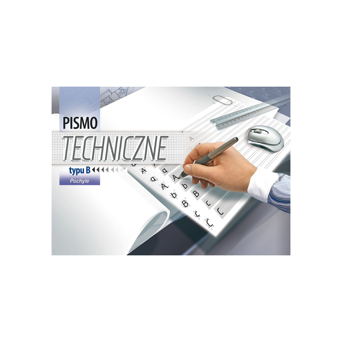 Blok do pisma technicznego pismo B pochyłe A4 10k Kreska