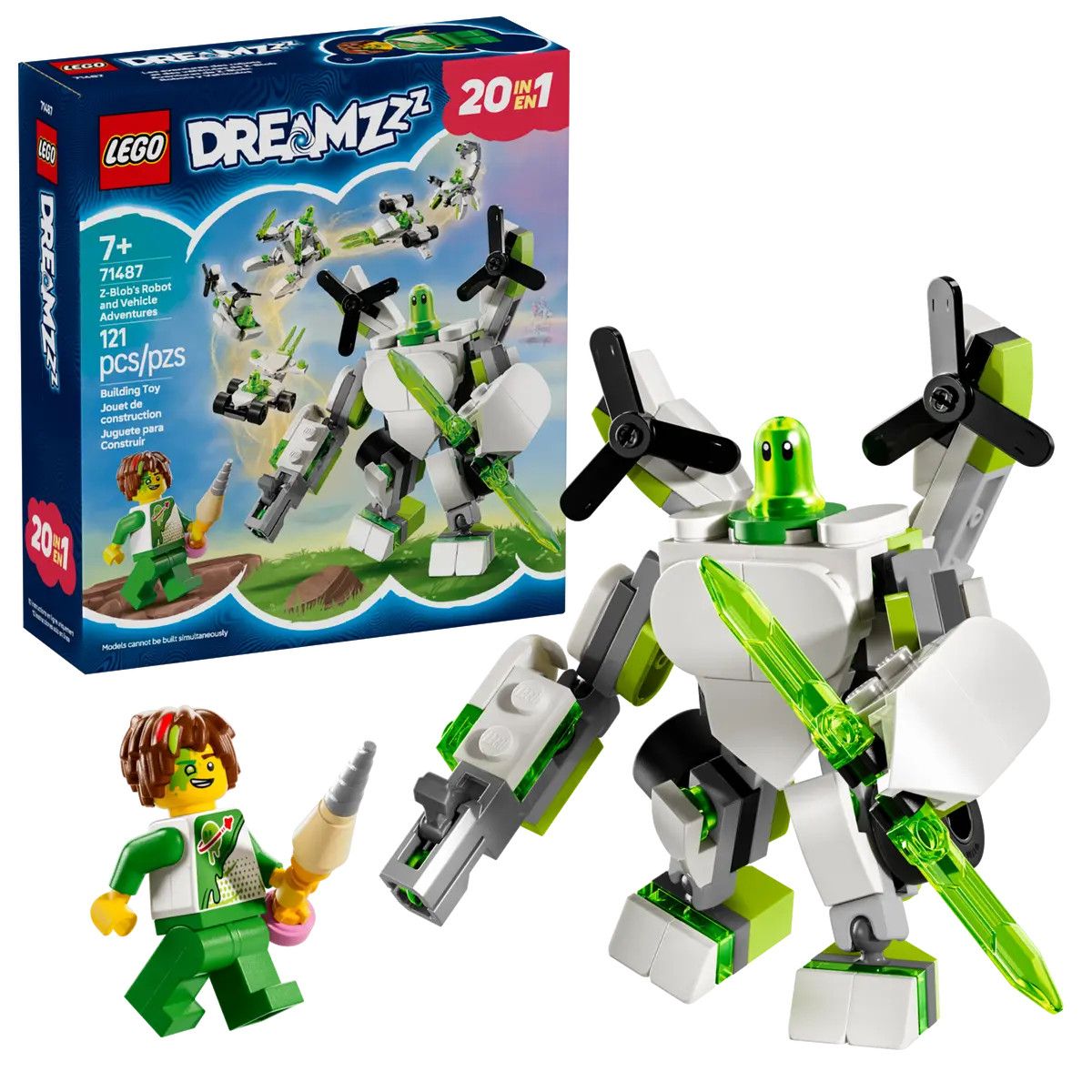 Klocki konstrukcyjne DREAMZzz Przygody Z-Bloba — roboty i pojazdy Lego (71487)