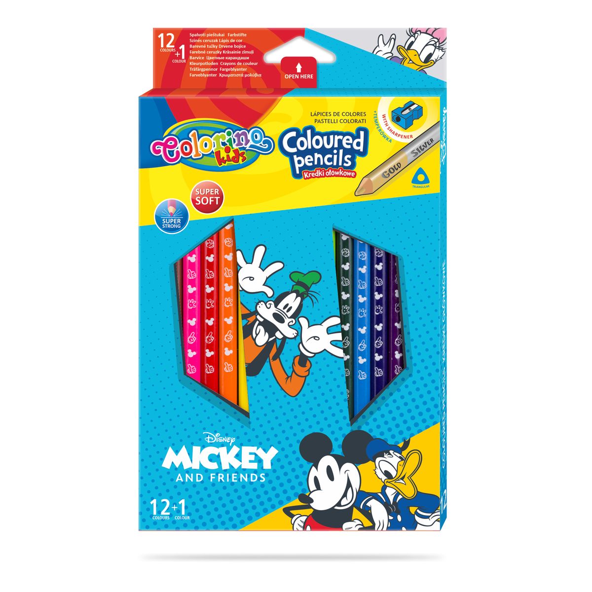 Kredki ołówkowe Patio Myszka Miki Disney Kids Colorino 13 kol. (89847PTR)