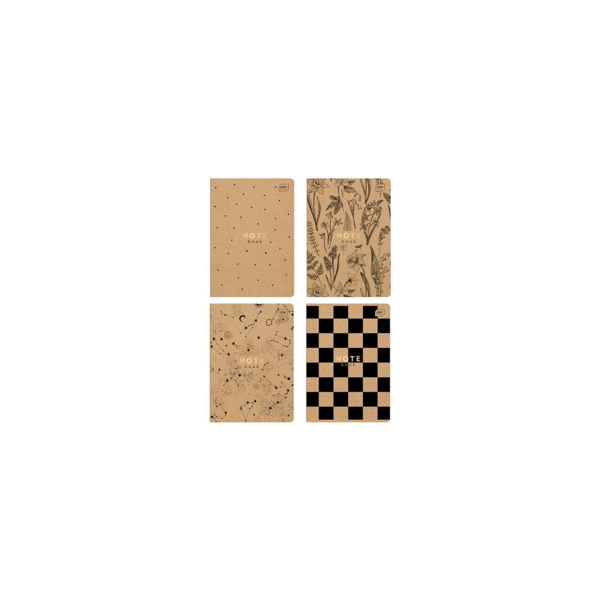 Zeszyt KRAFT A5 60k. 70g krata Interdruk (ZEA560#)