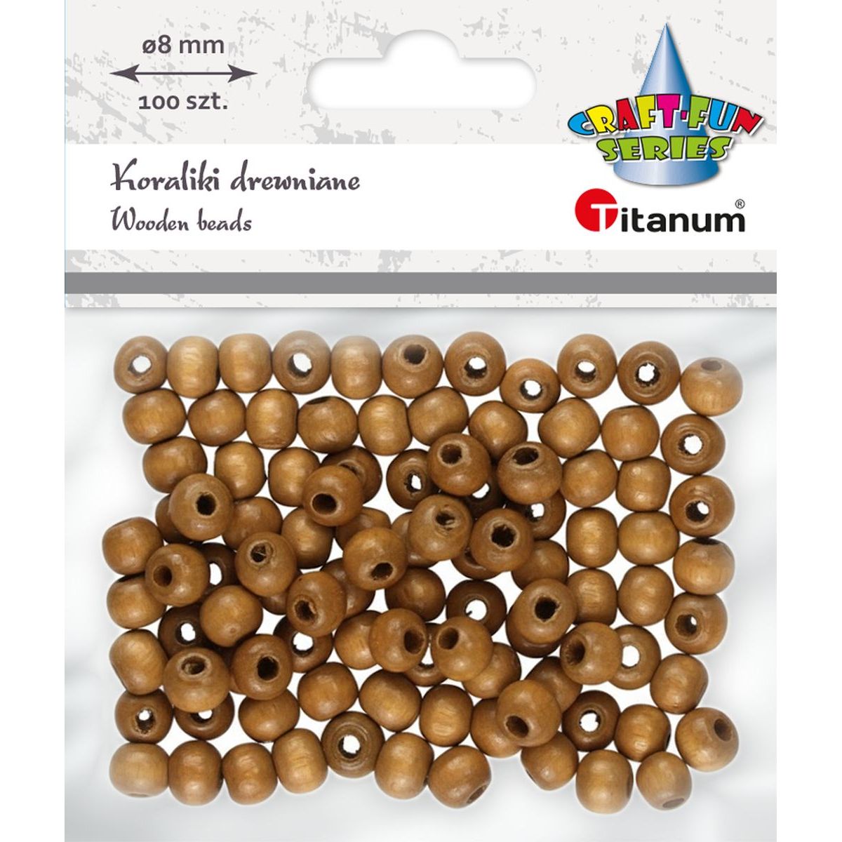 Ozdoba drewniana Craft-Fun Series Korale drewniane w kolorze ciemnobrązowym Titanum (25KBZ005)