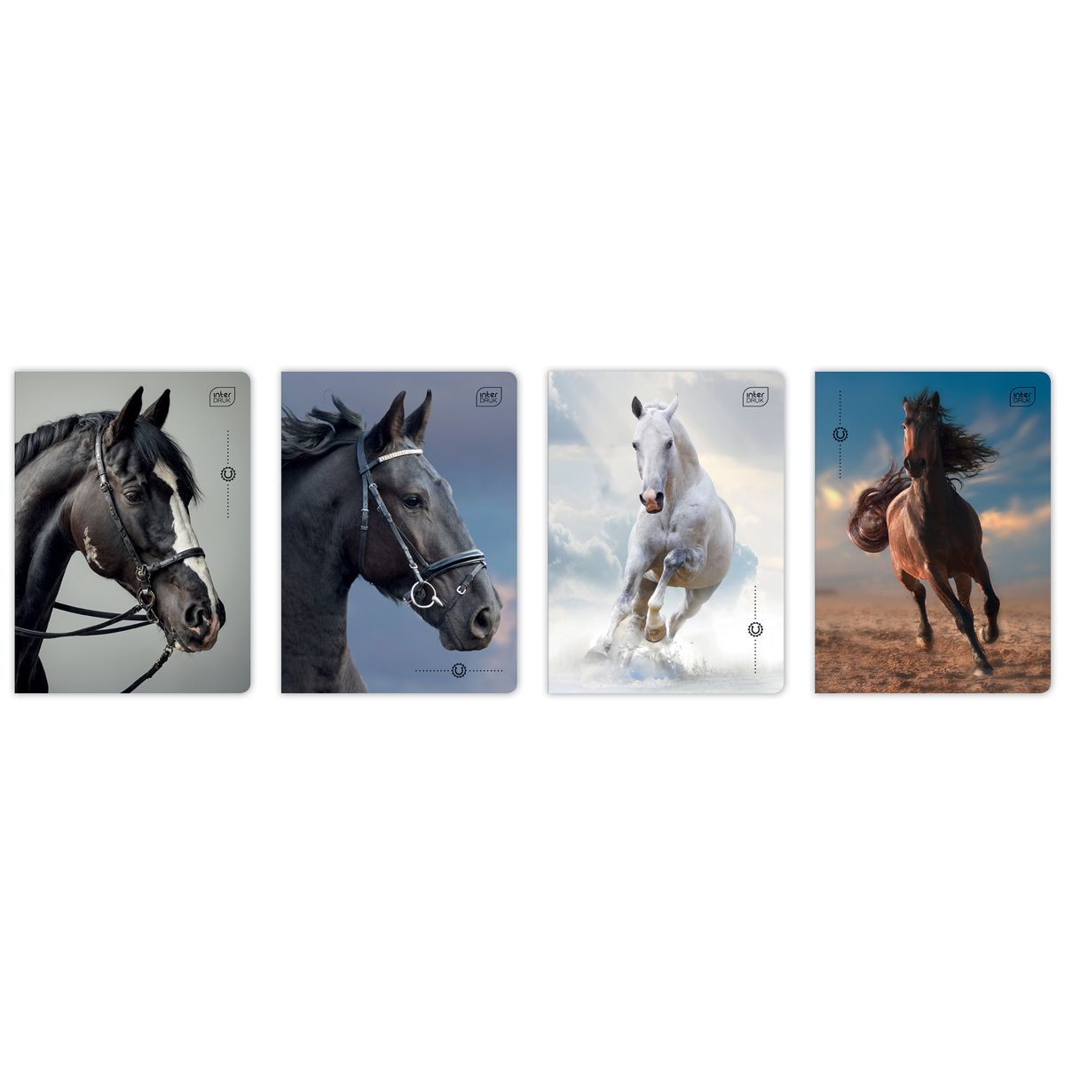 Zeszyt Interdruk WILD HORSES A5 32k. 70g krata