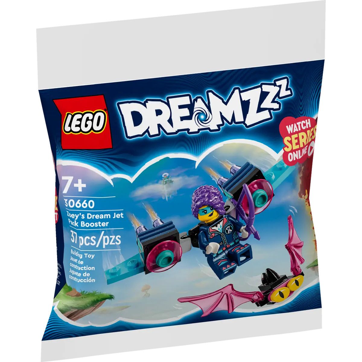 Klocki konstrukcyjne DREAMZzz Plecak odrzutowy z dopalaczami Zoey & Pajęcza ucieczka Z-Bloba i Bunchu Lego (30636)