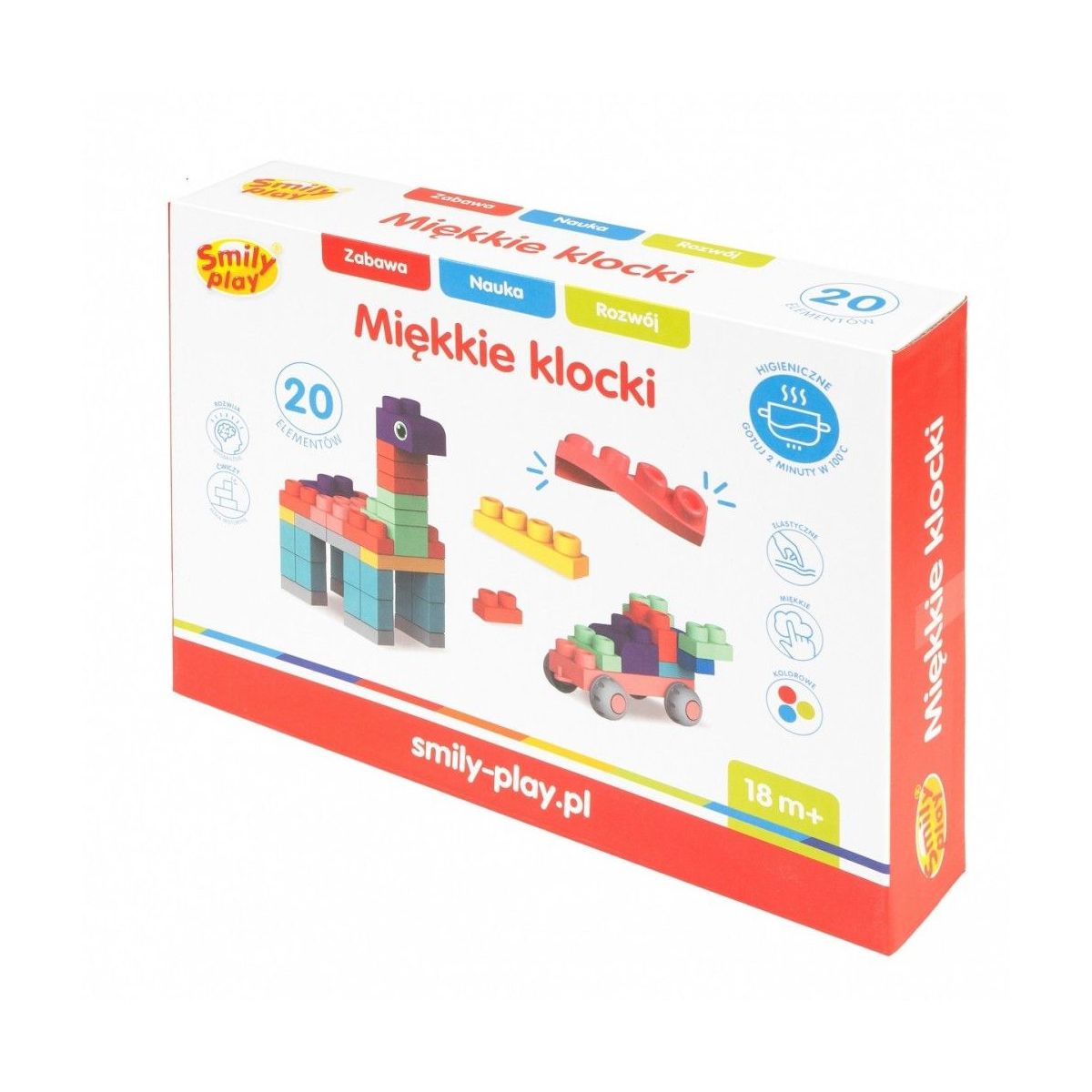 Klocki pozostałe miękkie 20 elementów Smily Play (SP84944)