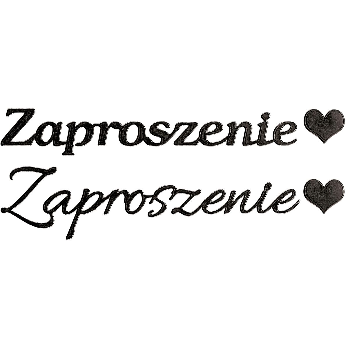 Naklejka (nalepka) Craft-Fun Series Zaproszenie  ZŁOTY CZARNE Titanum